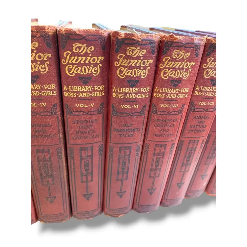 The Junior Classics A Library for Boys and Girls Lot of 10 Volumes 1918 Collier